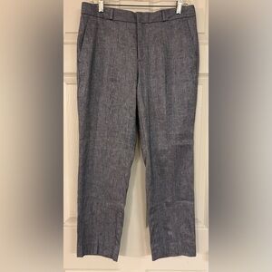 NEW w TAGS! Banana Republic, Avery, washable stretch linen pant, size 6, gray